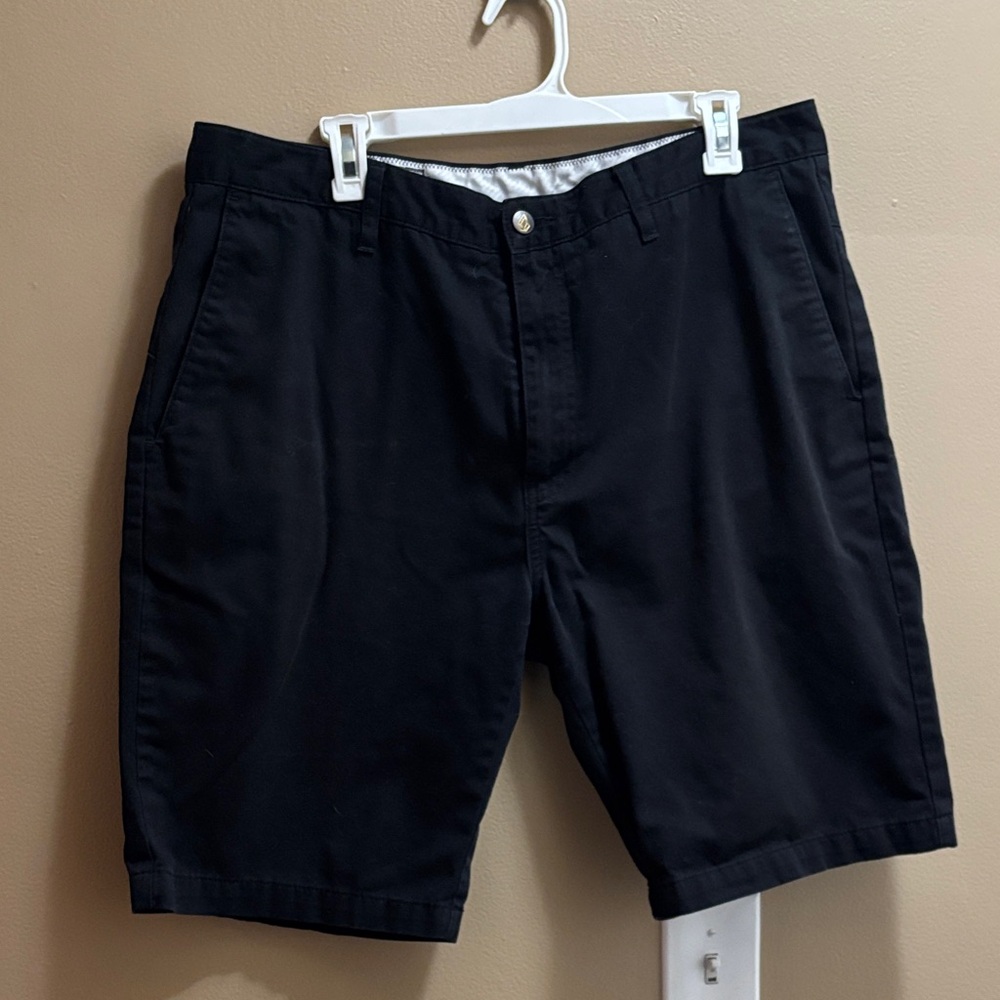Volcom Black Flat Front Men's Shorts